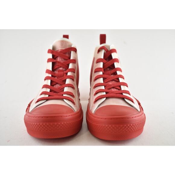 Dior Mens B23 Red Oblique Logo Transparent High Top Lace Up Flat Sneaker 44 11 - Picture 6 of 11